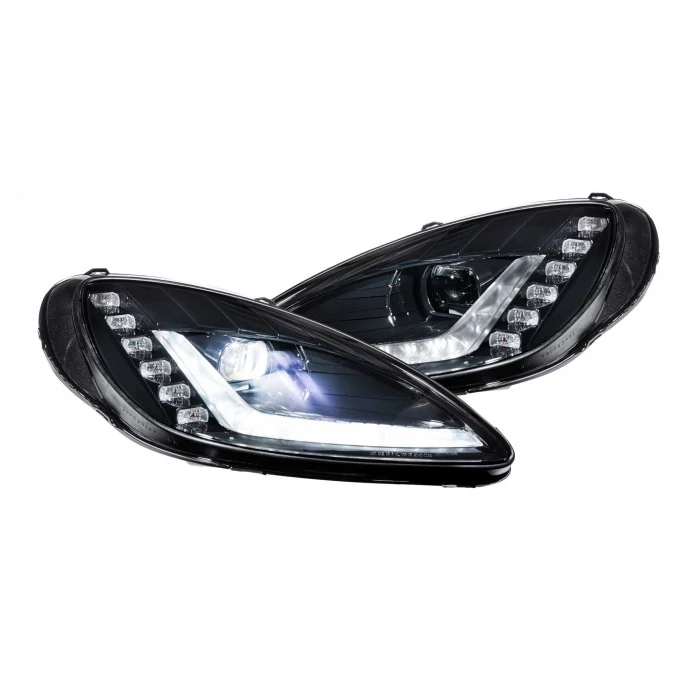 Morimoto® - G2 Black/Smoked DRL Bar Projector LED Headlights with Sequential Turn Signal