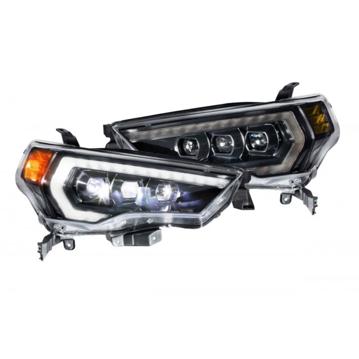 Morimoto® - G2 Gloss Black Sequential DRL Bar Projector LED Headlights with Sequential Turn Signal