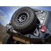 POISON SPYDER® - JK Bruizer Semi-Gloss Black Rear Winch HD Bumper with Hitch Receiver, Light Mounts and D-Ring Tabs