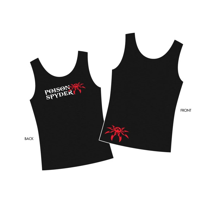 POISON SPYDER® - White Womens Tank Top with Logo, Size XXL