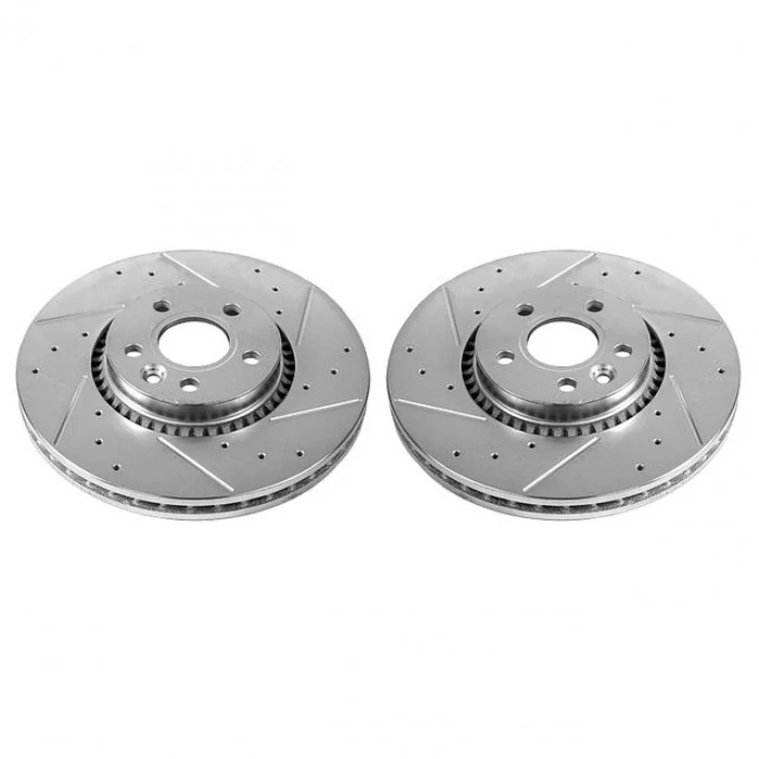Power Stop® - Front Drilled Slotted & Plated Brake Rotors