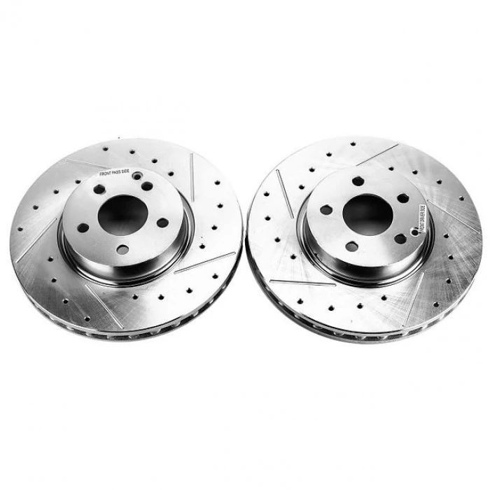 Power Stop® - Front Drilled Slotted & Plated Brake Rotors