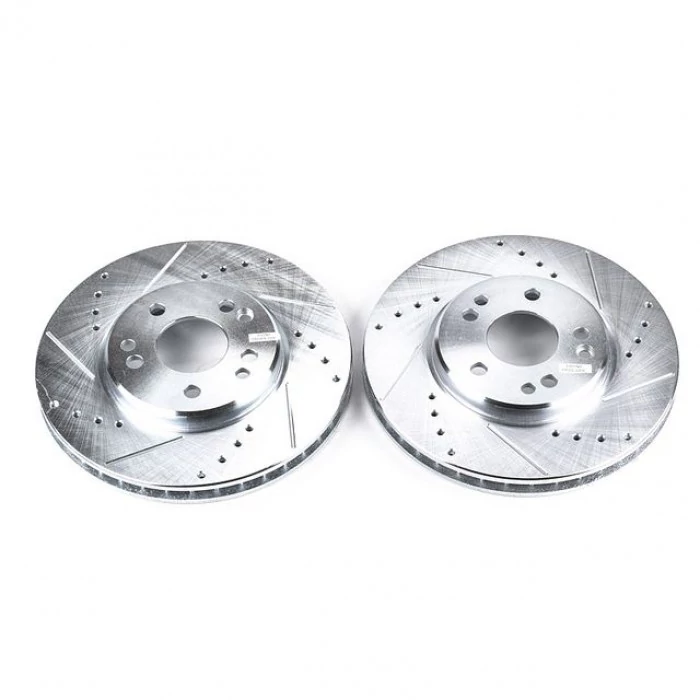 Power Stop® - Front Drilled Slotted & Plated Brake Rotors