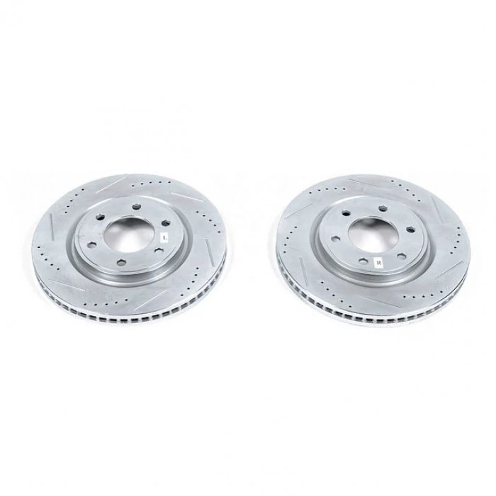 Power Stop® - Front Drilled Slotted & Plated Brake Rotors