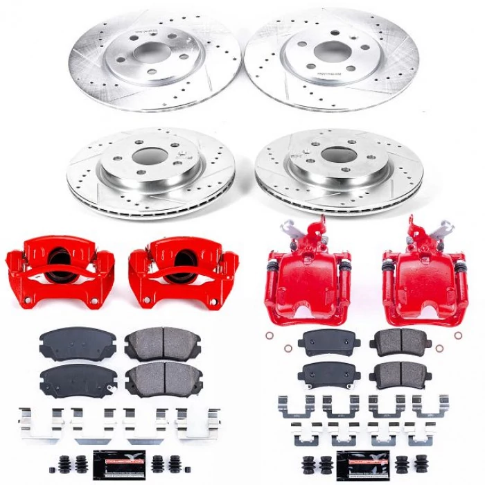 Power Stop® - Front and Rear Z23 Evolution Sport Brake Kit with Calipers