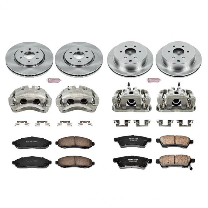 Power Stop® - Front and Rear Z17 Autospecialty Brake Kit with Calipers