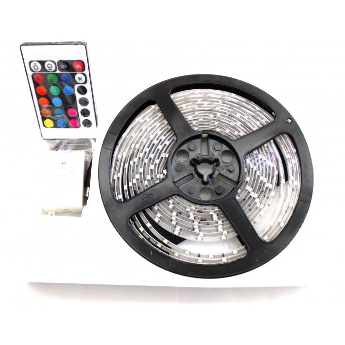 Race Sport® - 3ft(1M) RGB 20-Color 5050 LED Tape Strip Reel Lighting with Remote