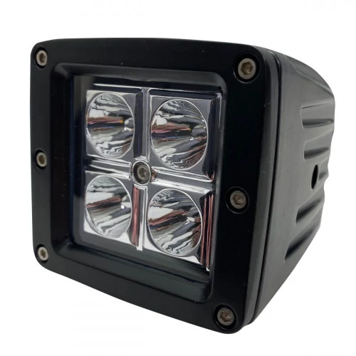 Race Sport® - Street Series 3x3in 16W 4-LED CREE Cube Spot Light with Amber Optional Cover