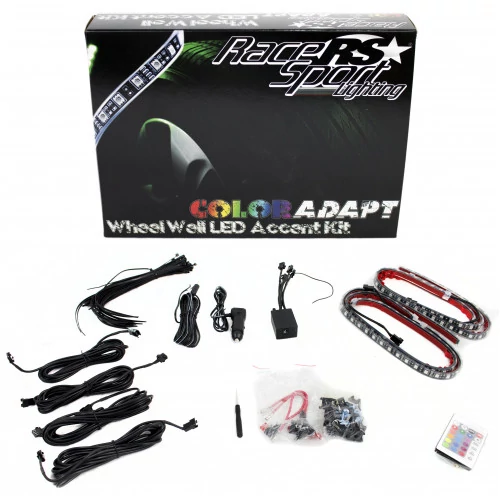 Race Sport® - ColorADAPT Adaptive RGB LED Wheel Well Kit with Key Card RGB Remote