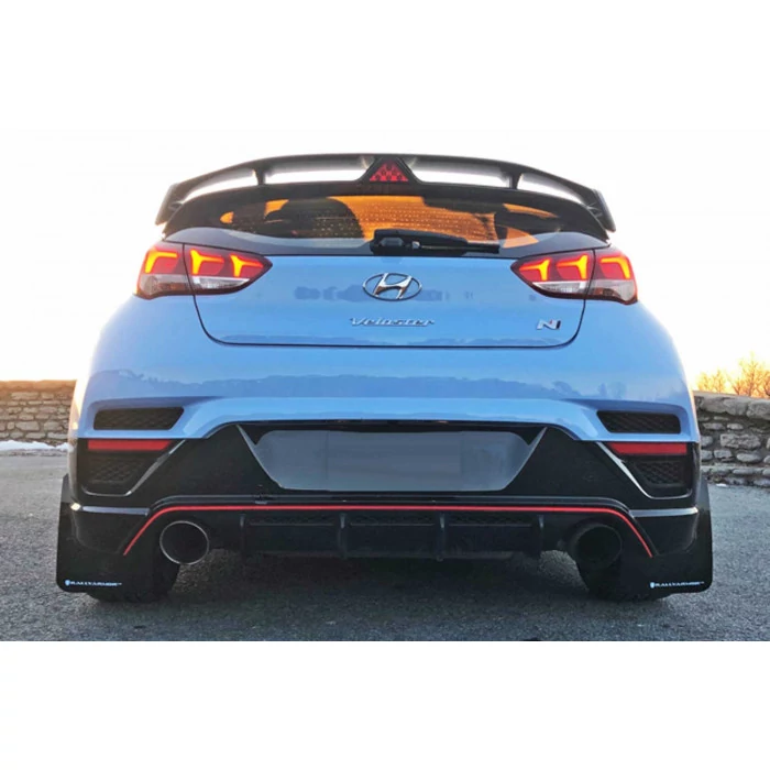 Rally Armor® - UR Series Black Mud Flaps with White Logo