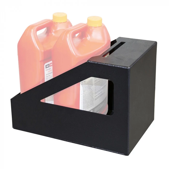 Black Textured Oil and Lubricant Bottle Rack