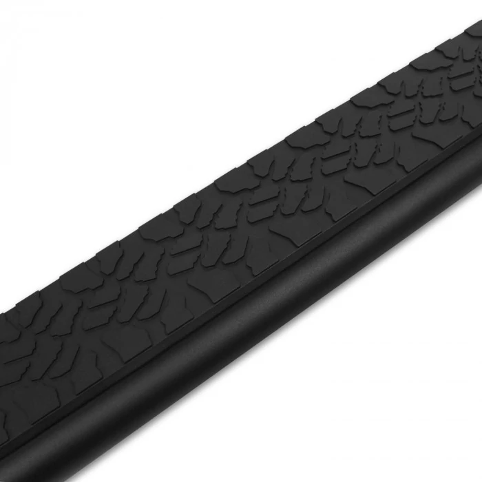 Raptor Series® - Black Textured Aluminum 5" Tread Step Slide Track Running Boards