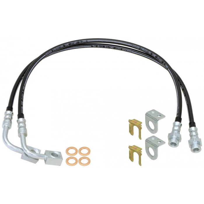 Rock Jock® - Rear Braided Brake Hose Kit