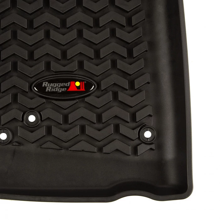 Rugged Ridge® - Front Black Floor Mats