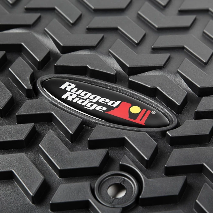 Rugged Ridge® - Front Black Floor Mats