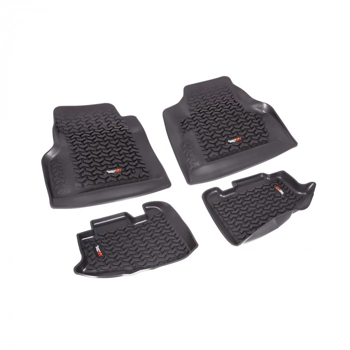 Rugged Ridge® - Front and Rear Black Floor Mats