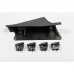 Rugged Ridge® - A Pillar Switch Pod Kit with Textured Charcoal Gray/Switch Pod with 4 Rocker Switches/Left Hand