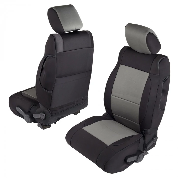 Smittybilt® - Front and Rear Charcoal Neoprene Seat Cover Set for 2 Doors Models