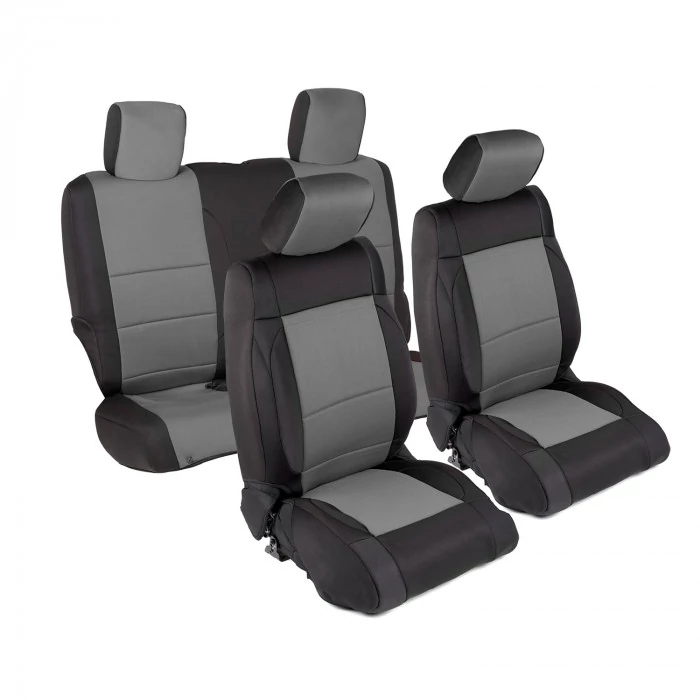 Smittybilt® - Front and Rear Charcoal Neoprene Seat Cover Set for 2 Doors Models