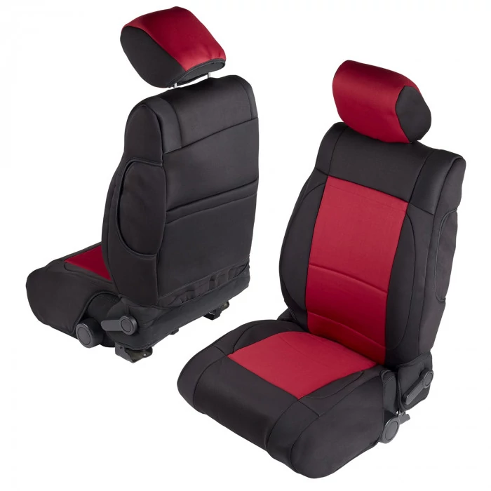 Smittybilt® - Front and Rear Red Neoprene Seat Cover Set for 2 Doors Models