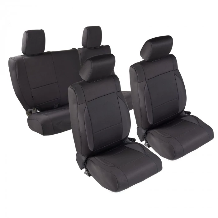 Smittybilt® - Front and Rear Black Neoprene Seat Cover Set for 4 Doors Models