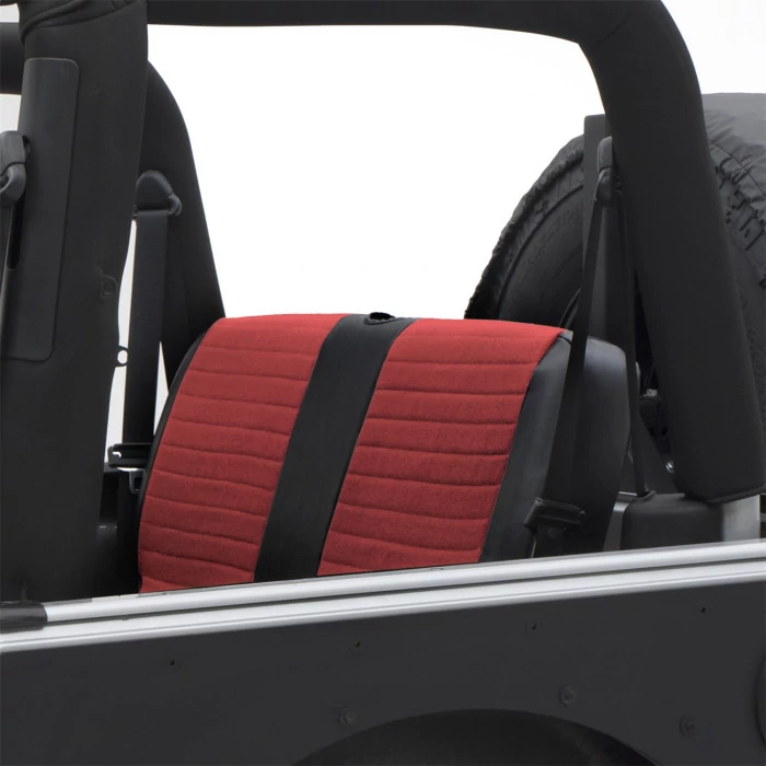 Smittybilt® - XRC Rear Black/Red Center Seat Cover