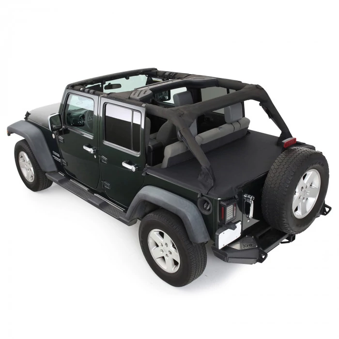 Smittybilt® - Black Diamond Tonneau Cover for OEM Soft Top with Channel Mount
