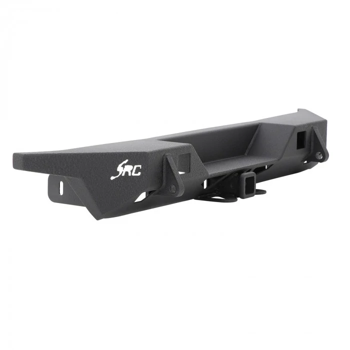 Smittybilt® - SRC Black Carbine Rear Bumper with Receiver Hitch D-Ring Mounts