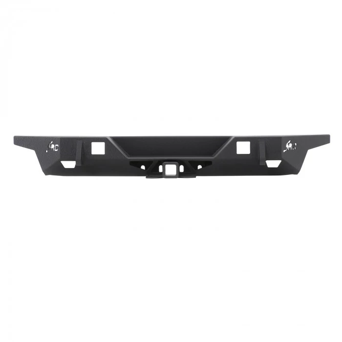 Smittybilt® - SRC Black Carbine Rear Bumper with Receiver Hitch D-Ring Mounts