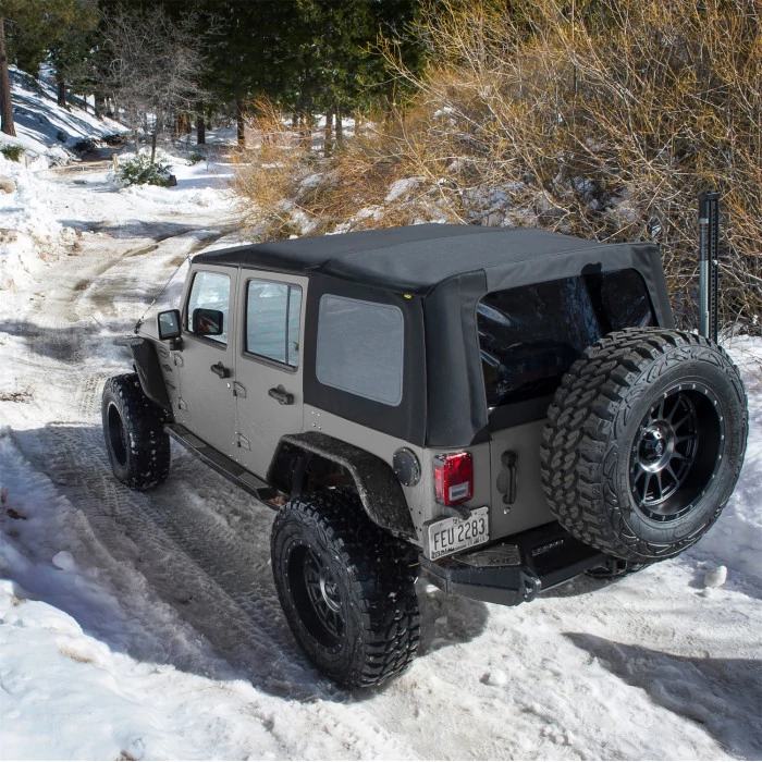 Smittybilt® - OEM Replacement Black Diamond Soft Top Premium Canvas with Tinted Windows for 4 Doors Models