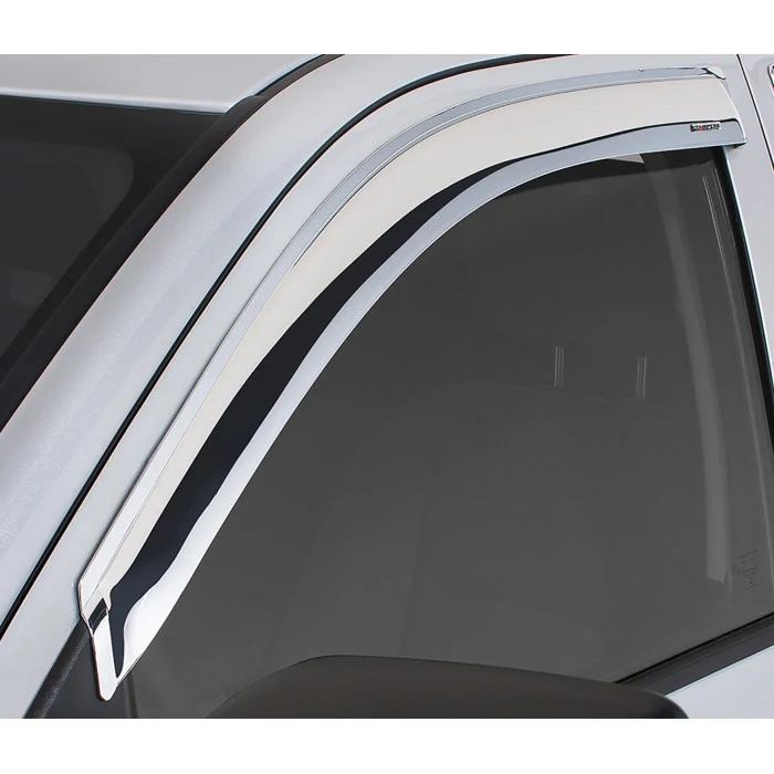 Stampede® - 2pc Tape-Onz Chrome Sidewind Deflector