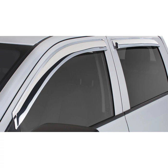 Stampede® - 4pc Snap-Inz In Channel Chrome Sidewind Deflector