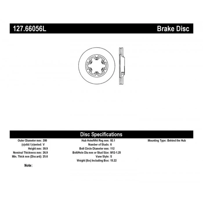 StopTech® - Sport Brake Rotor