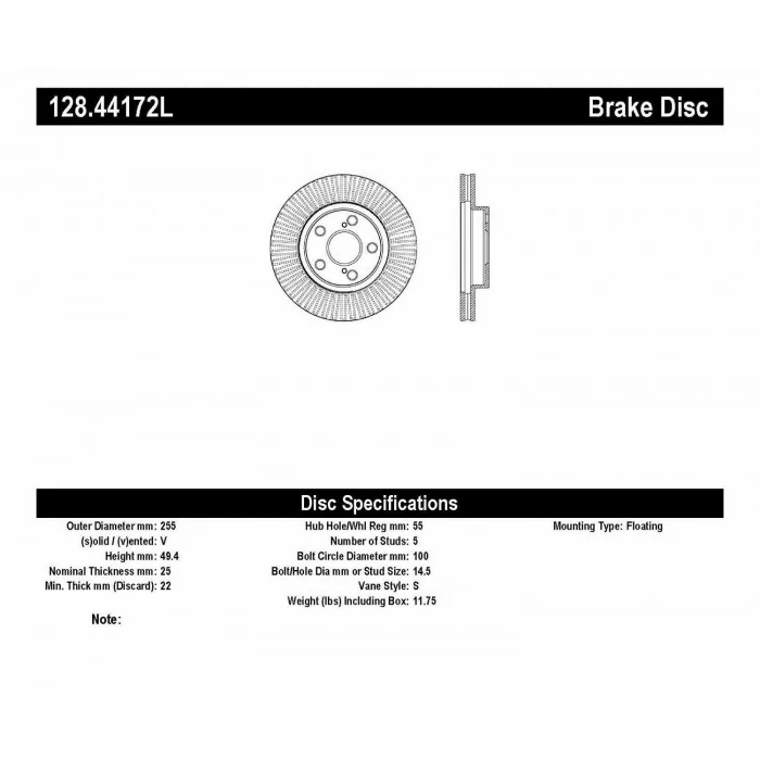 StopTech® - Sport Cross Brake Rotor