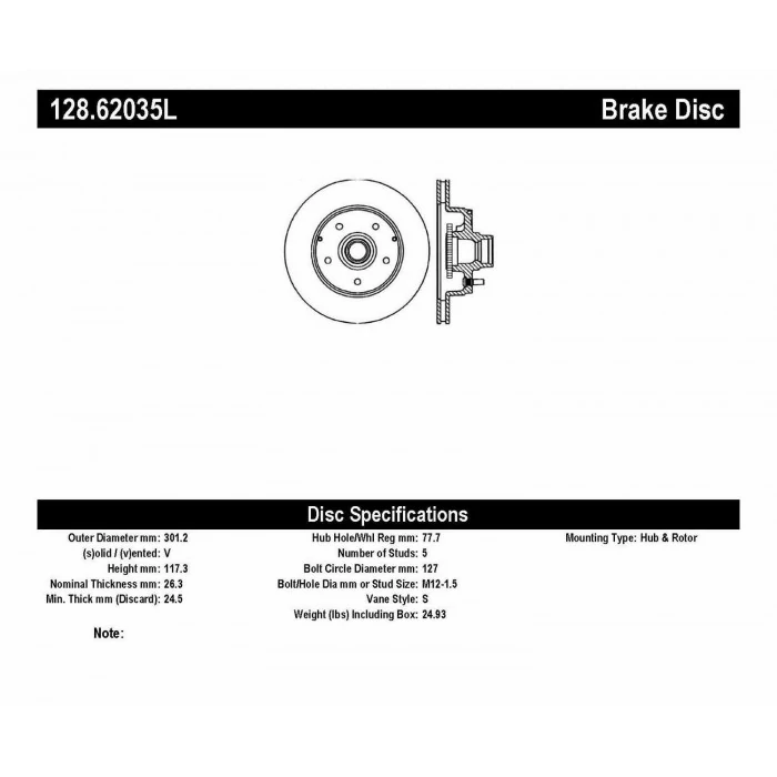 StopTech® - Sport Cross Brake Rotor