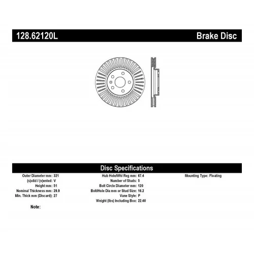 StopTech® - Sport Cross Brake Rotor