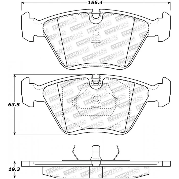 StopTech® - Street Brake Pads with Shims and Hardware