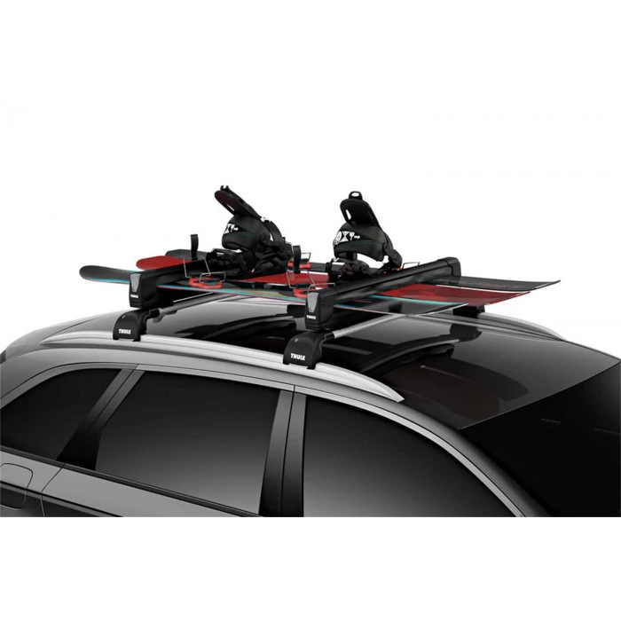 Thule® - SnowPack Extender Black Roof Mount Ski/Snowboard Carrier for 6 Pairs Skis or 4 Snowboards