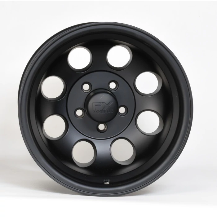 TrailFX® - FX308 Matte Black (Size: 15x7, Offset: -9mm, Bolt Pattern: 5x4.50 in, Backspacing: 3.69 in.)