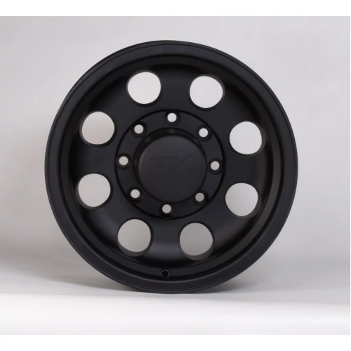 TrailFX® - FX308 Matte Black (Size: 16x8, Offset: -6mm, Bolt Pattern: 8x6.69 in, Backspacing: 4.26 in.)