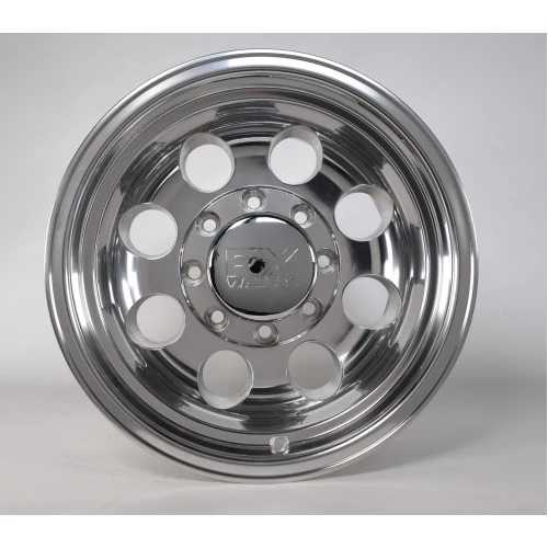 TrailFX® - FX308 Polished Chrome (Size: 16x8, Offset: -6mm, Bolt Pattern: 8x6.69 in, Backspacing: 4.26 in.)