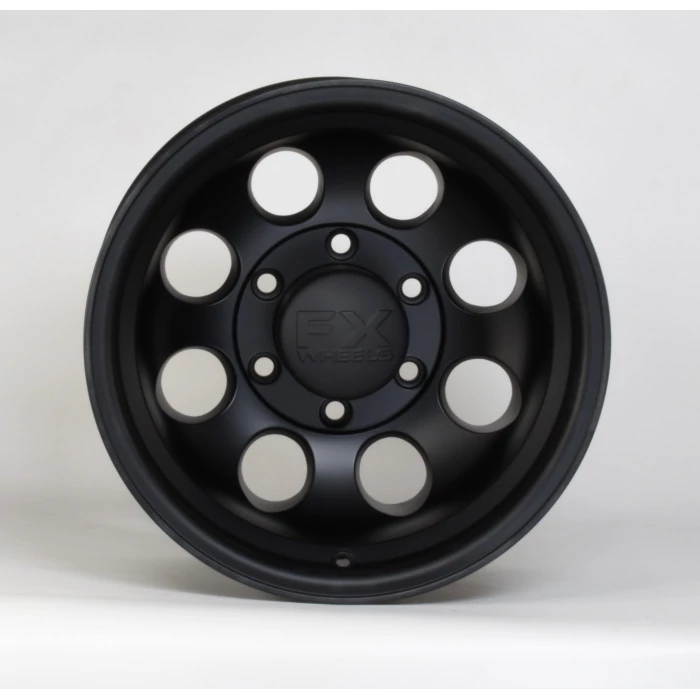 TrailFX® - FX308 Matte Black (Size: 17x9, Offset: -12mm, Bolt Pattern: 6x5.31 in, Backspacing: 4.53 in.)