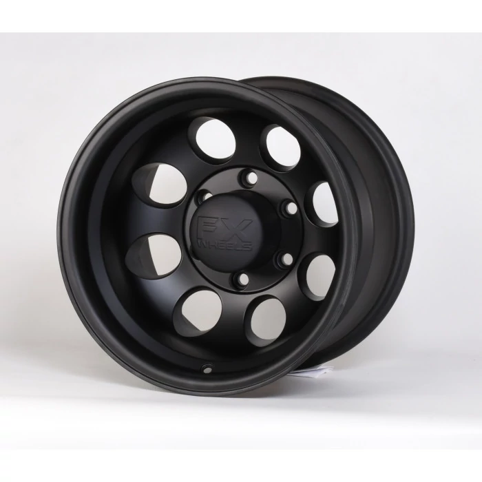 TrailFX® - FX308 Matte Black (Size: 17x9, Offset: -12mm, Bolt Pattern: 6x5.31 in, Backspacing: 4.53 in.)