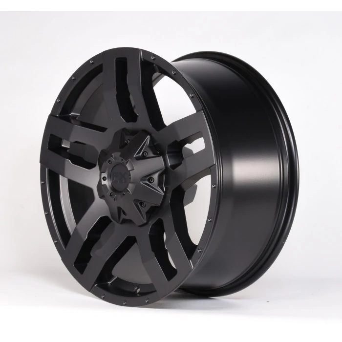 TrailFX® - FX12 Satin Black (Size: 20x9, Offset: 0mm, Bolt Pattern: 8x6.69 in, Backspacing: 5.05 in.)