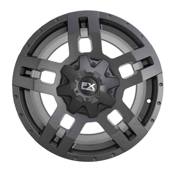 TrailFX® - FX12 Satin Black (Size: 18x9, Offset: 20mm, Bolt Pattern: 5x5.5 in, Backspacing: 5.80 in.)