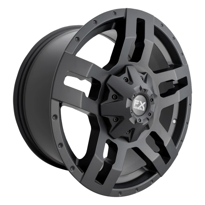 TrailFX® - FX12 Satin Black (Size: 18x9, Offset: 20mm, Bolt Pattern: 5x5.5 in, Backspacing: 5.80 in.)