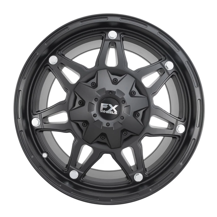 TrailFX® - FX14 Satin Black (Size: 18x9, Offset: 0mm, Bolt Pattern: 4x4.50 in, Backspacing: 5.06 in.)