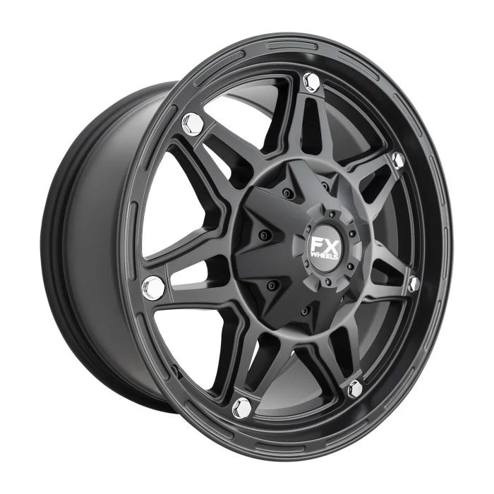 TrailFX® - FX14 Satin Black (Size: 18x9, Offset: 0mm, Bolt Pattern: 4x4.50 in, Backspacing: 5.06 in.)