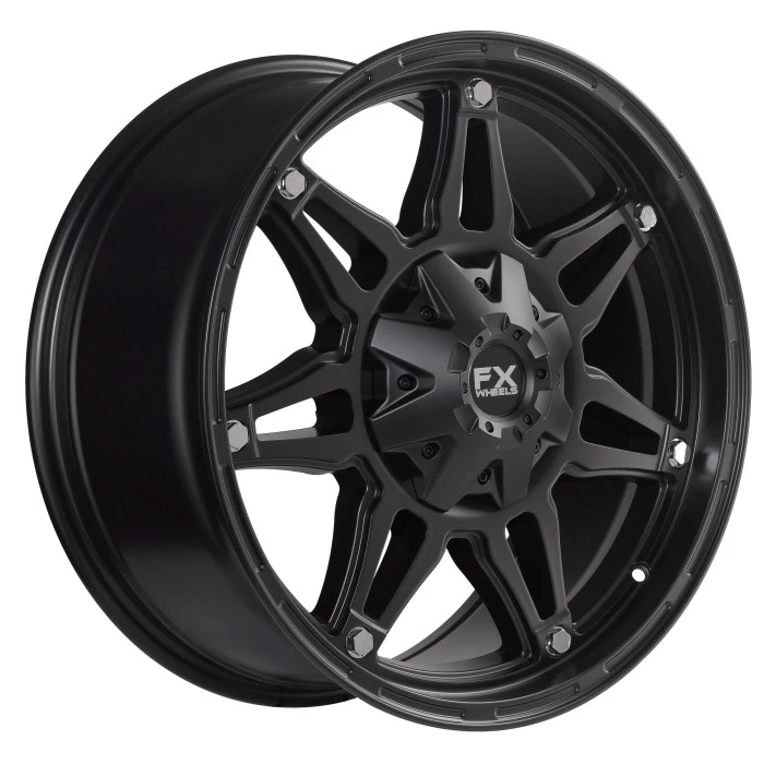 TrailFX® - FX14 Satin Black (Size: 18x9, Offset: -12mm, Bolt Pattern: 4x4.50 in, Backspacing: 4.54 in.)