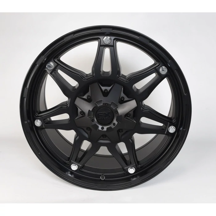 TrailFX® - FX14 Satin Black (Size: 18x9, Offset: -12mm, Bolt Pattern: 8x6.50 in, Backspacing: 4.54 in.)